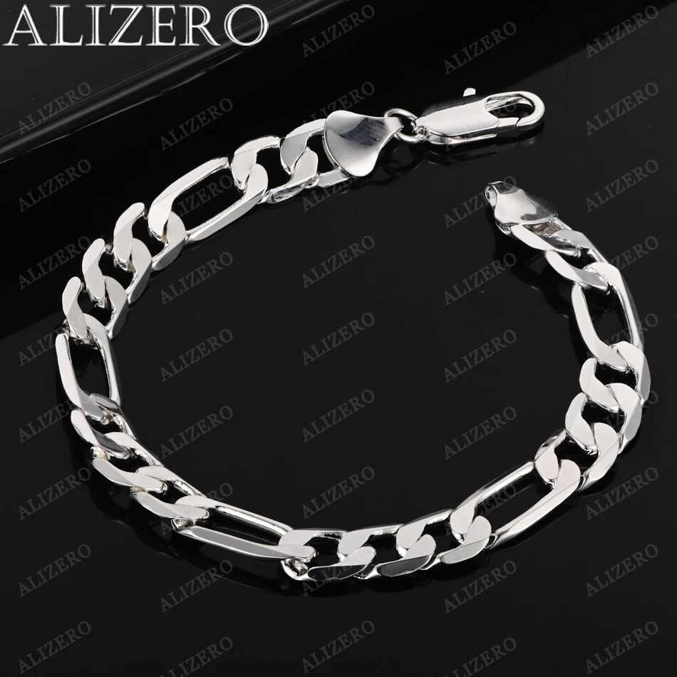 ALIZERO 925 Sterling Silver Bracelet 4/6/8/10/12mm Chain Bracelets For Men Women Fashion Party Fine Jewelry Wholesale W250606