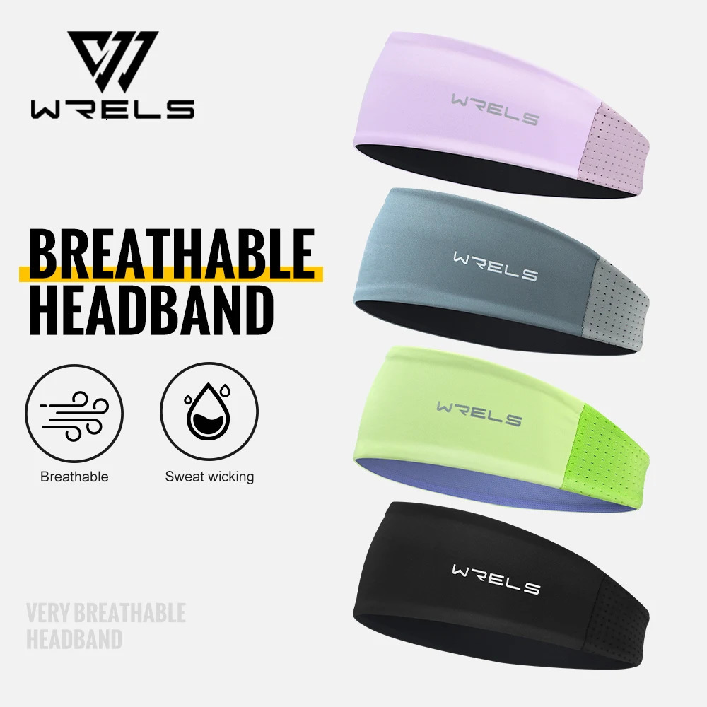 WRELS Headband Sweat Bandage Sport Head Hair Band Workout Tennis Fitness Jog Basketball Running Women Men Sweatband 250529