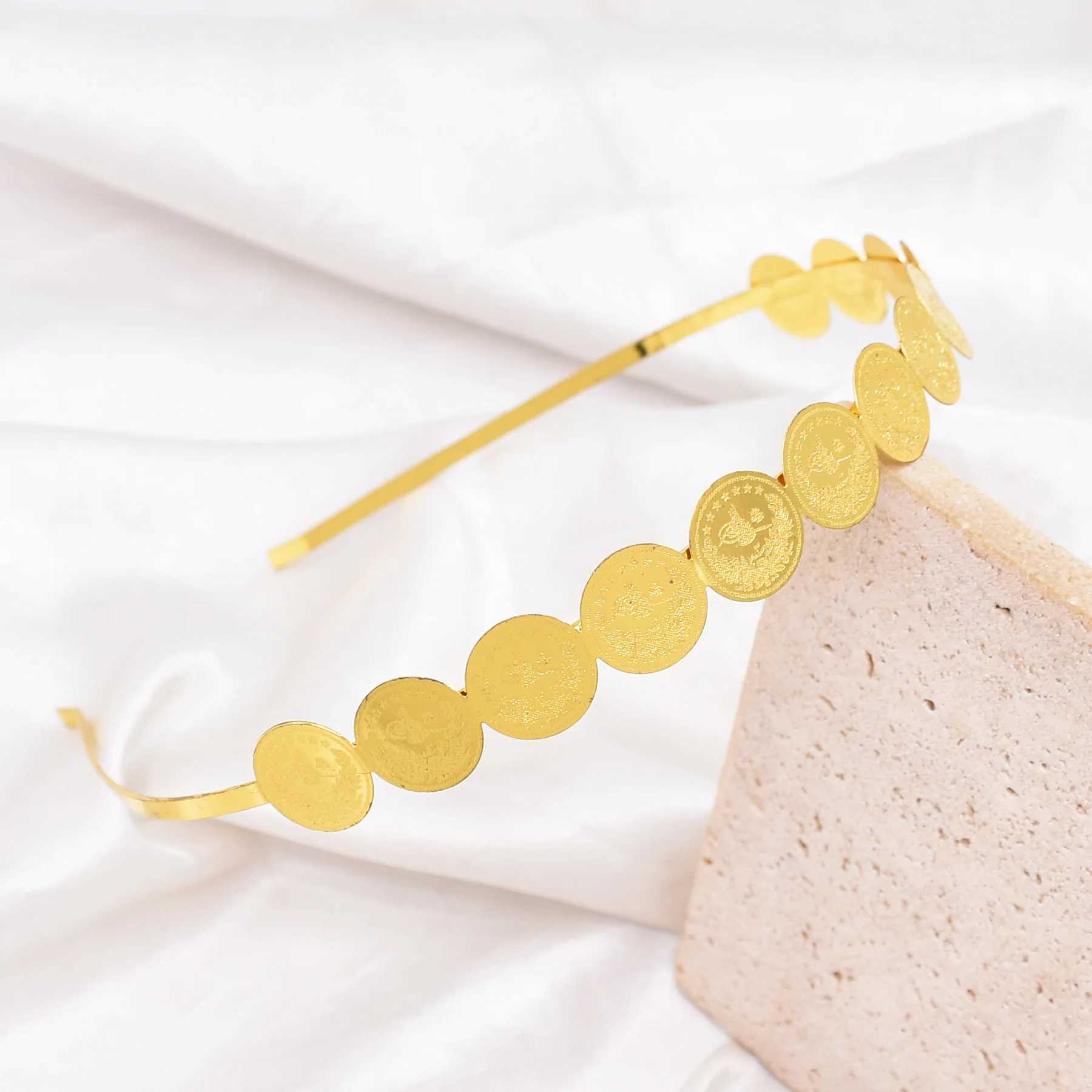 Bilayer Coin Women Hair Jewelry Golden Wedding Party India Ethnic Bride Statement Headband Charms Afghan Hairwear Feminine Z250605