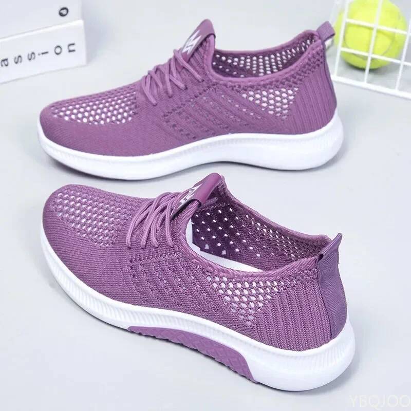 Ddmyoutdoor Women Flat Casual Fashion Breathable Mesh Vulcanized Shoes Sneakers Summer Ladies Boat Shoe Zapatos Para Mujer Outdoor Shoes