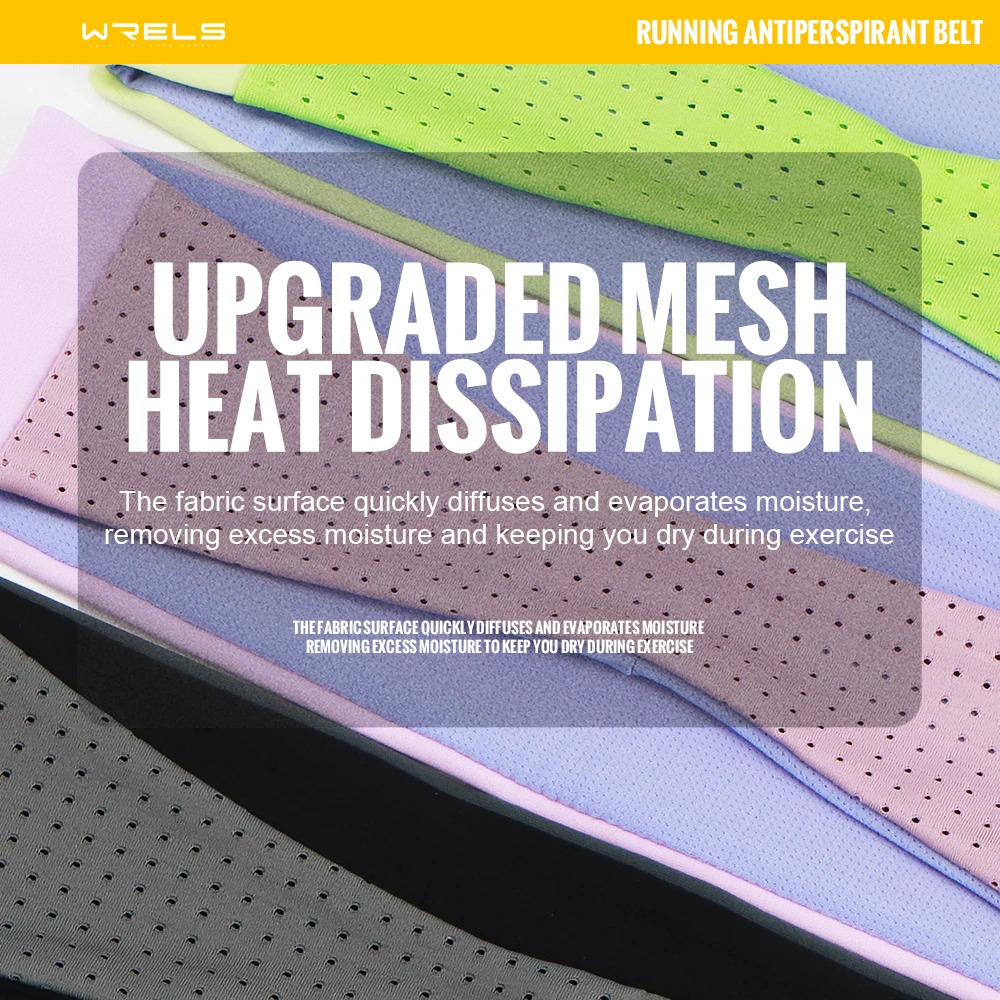 WRELS Headband Sweat Bandage Sport Head Hair Band Workout Tennis Fitness Jog Basketball Running Women Men Sweatband 250529