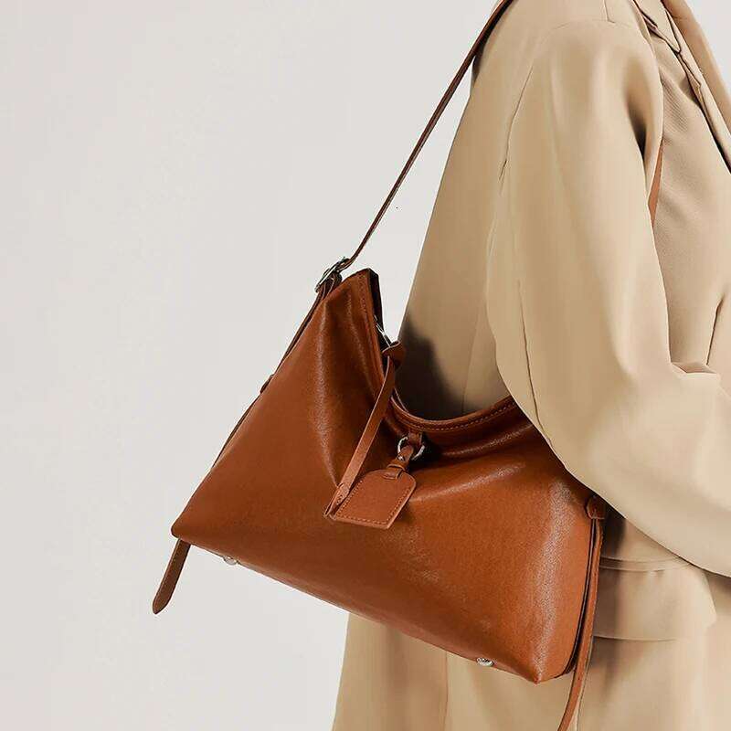 Designer Bags 2025 Women's Cow Genuine Leather Shoulder Bags Female Soft Cowhide Retro Fashion Handbags Ladies Designer Crossbody Bag Luxury Bag