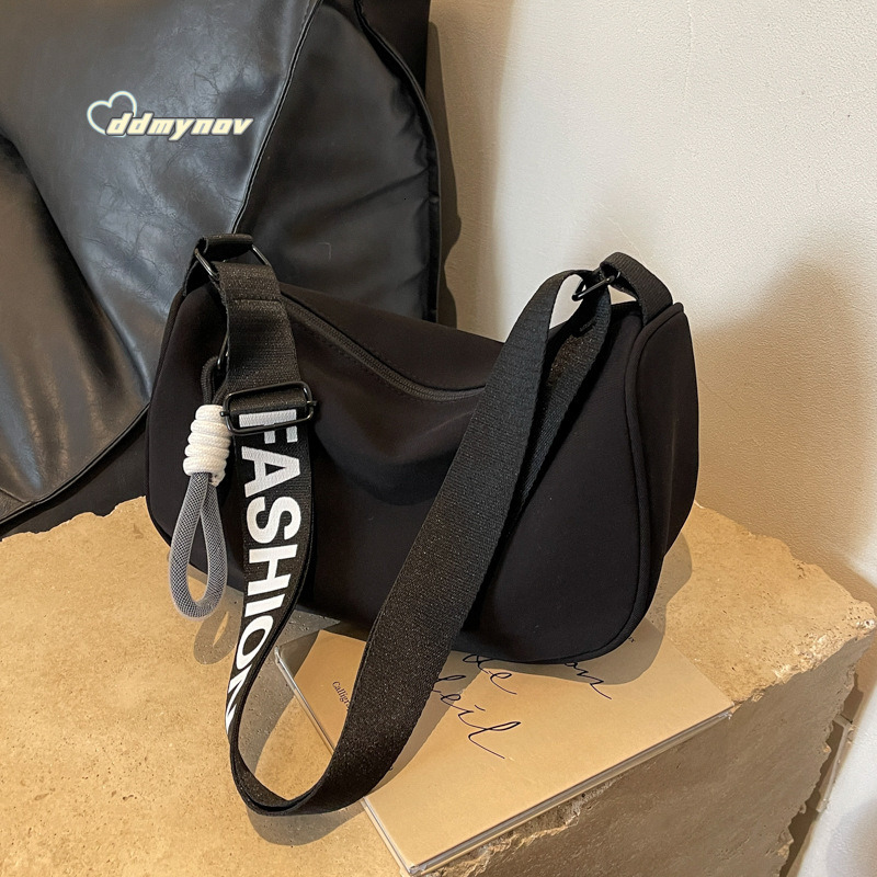 Waterproof Oxford Cloth Large Capacity Dumpling for Women, Niche New Versatile Sports Casual Crossbody with Lettering Shoulder Bag