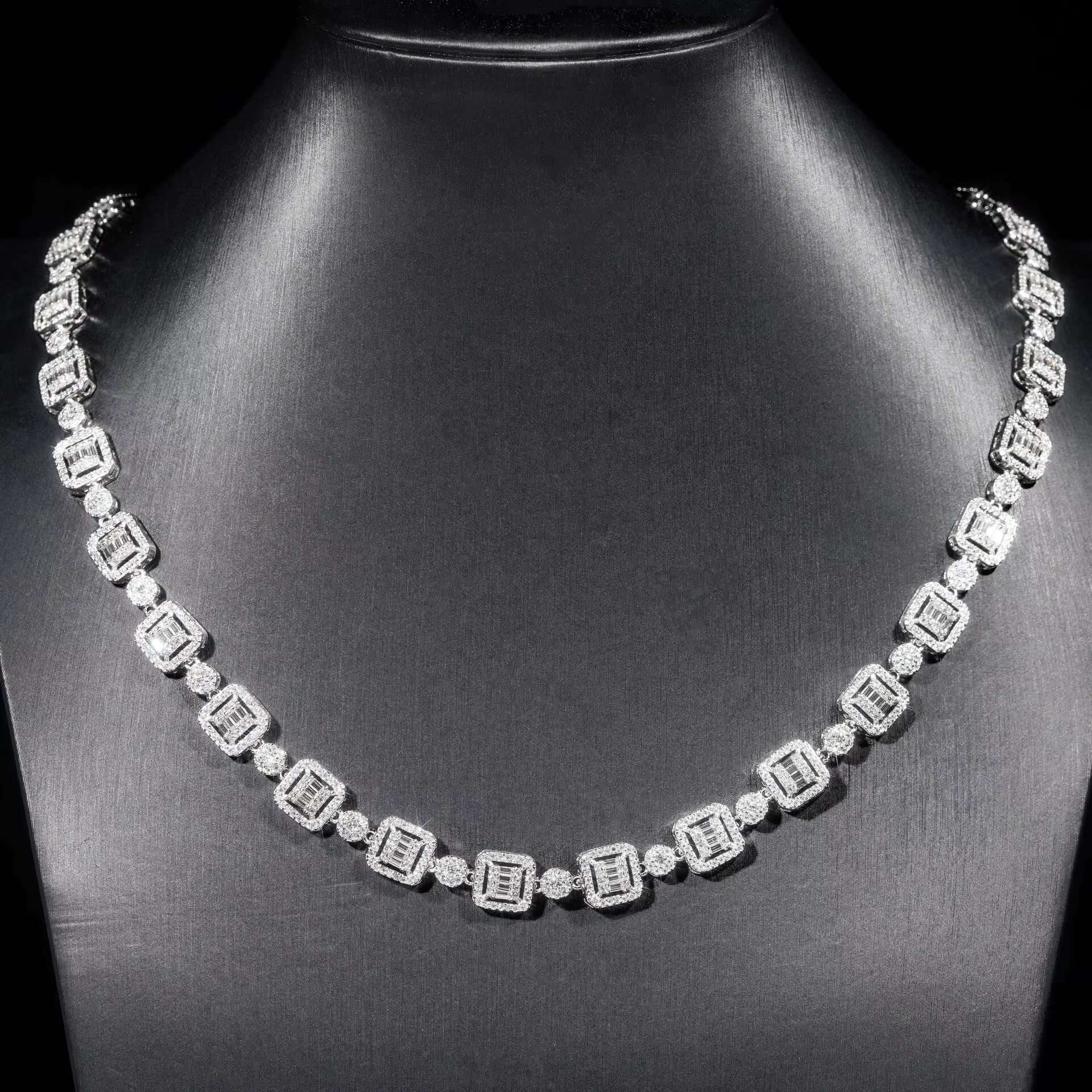 New Custom High Quality Hip Hop 9.5MM Cuban Necklace 925 Sterling Silver Iced Out Vvs Moissanite Cuban Chain Link