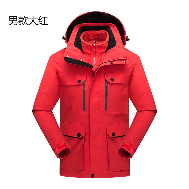 Ddmyoutdoor New Outdoor Couple Stormtrooper Jacket Detachable Fleece Inner Tank Mountaineering Coat Men s And Women s Large Two Piece Set Jackets