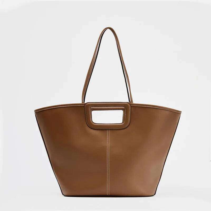 New Fashion Handheld Large Capacity Bucket Popular Merade Color System Simple Single Shoulder Crossbody Tote Bag