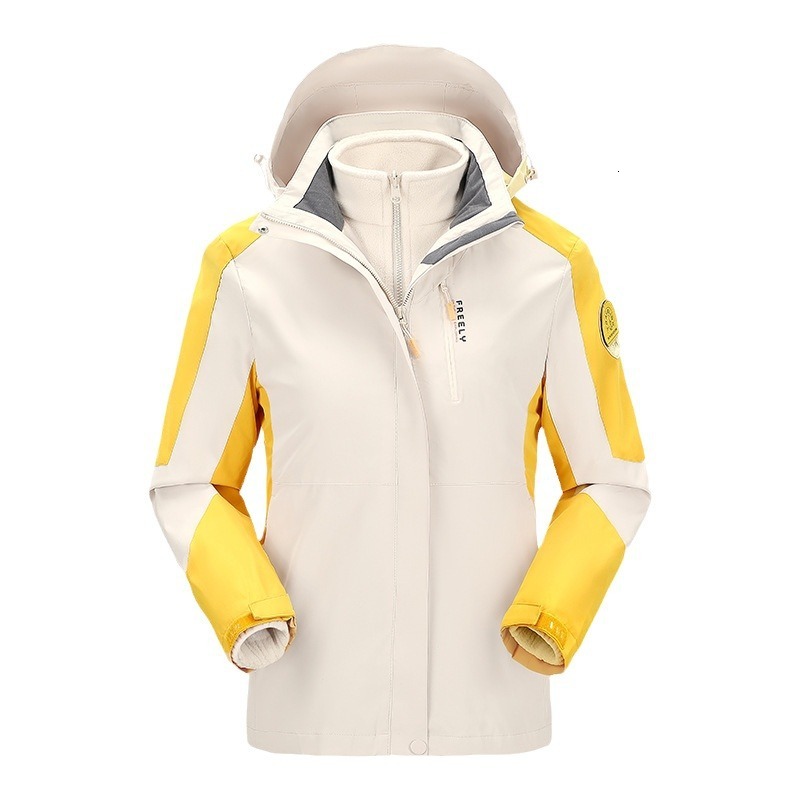 Ddmyoutdoor Dupont Three In One Windproof Waterproof And Warm Two Piece Women S Anti Fouling Mountaineering Suit For Outdoor Couples Jackets