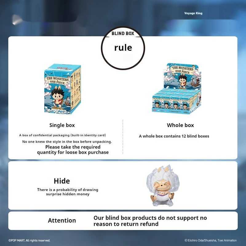 Original The Monsters X One Piece Series Blind Box Labubu Luffygears5 Zoro Chopper Sabo Brook Sanji Anime Figure Model Desktop X250606