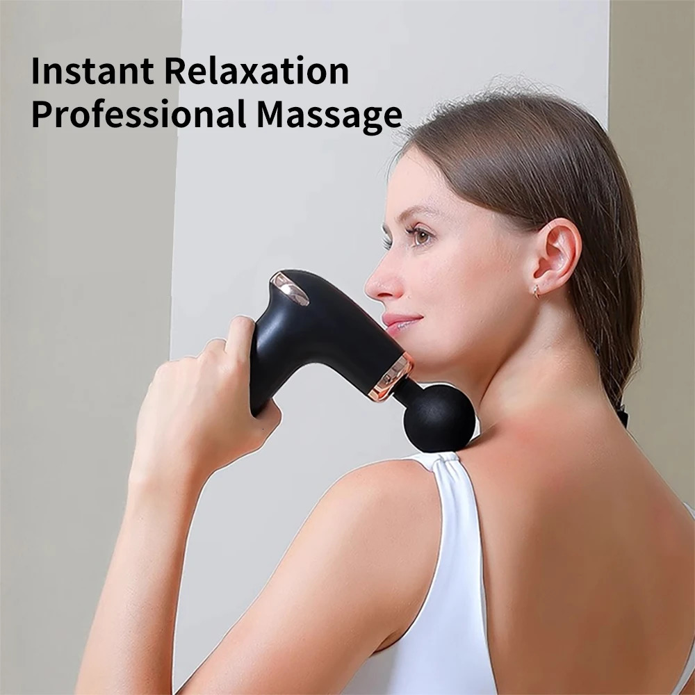 Portable Fascia Gun Tap Massager Body Back and Neck Leg Percussion Massager USB Charging Handheld Massager Deep Tissue Muscle 250605
