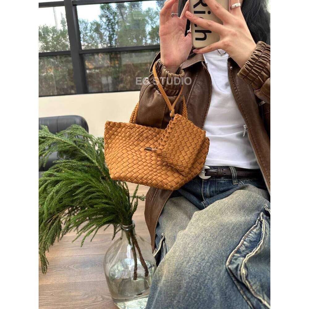 Niche Nylon Handwoven for Women New Bucket Large Capacity Handheld Tote Basket Mother Bag