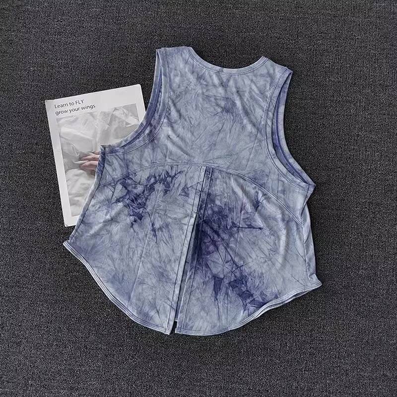 Sports Vest Women's Quick Drying Loose Running T-Shir Fiess Top Sleeveless Yoga Shirt Beautiful Back Breathable Mesh T-shirt