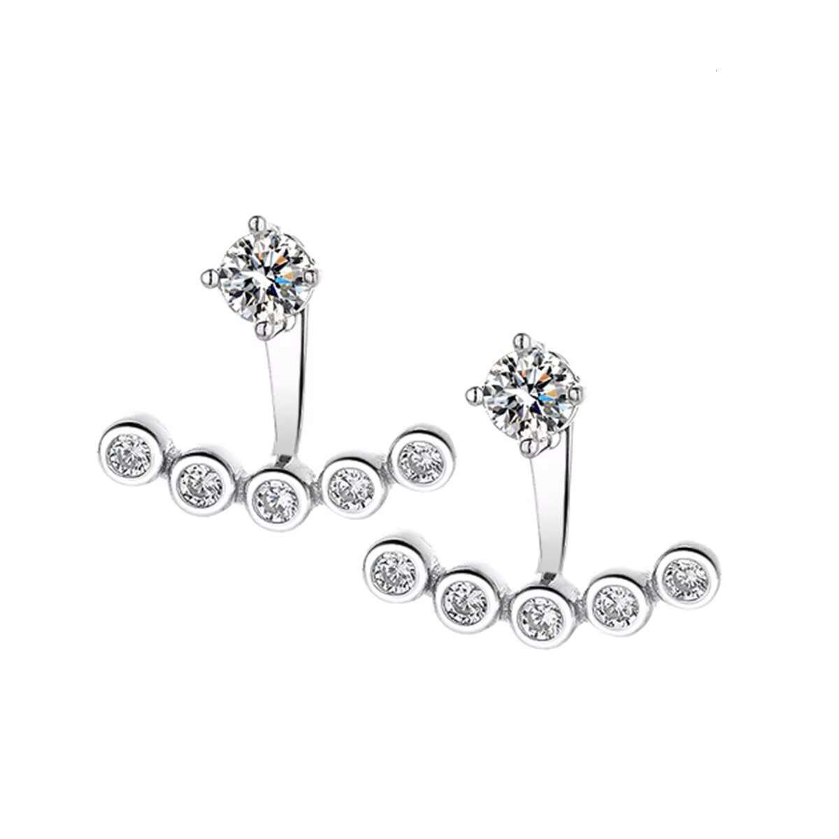 GRA Certified Luxury 0.5CT VVS Moissanite Diamond Wedding Stud Earring for Women 925 Sterling Silver Fine Jewelry