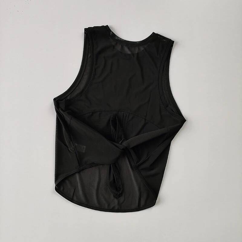 Sports Vest Women's Quick Drying Loose Running Fiess Top Sleeveless Yoga Suit Beautiful Back Outer Wearing Mesh T-shirt Shirt