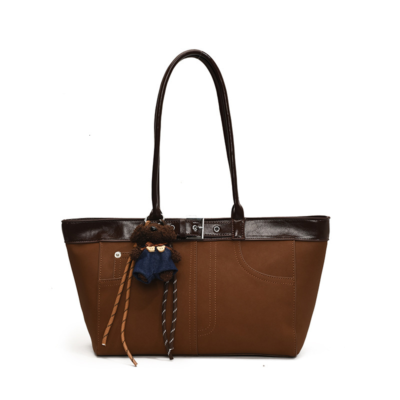 Large Shopping Bag Capacity Shoulder Bag For Women Free Shipping 2025 Spring New Designer Fashion Retro Casual Handbag Tote Bag Square Bag