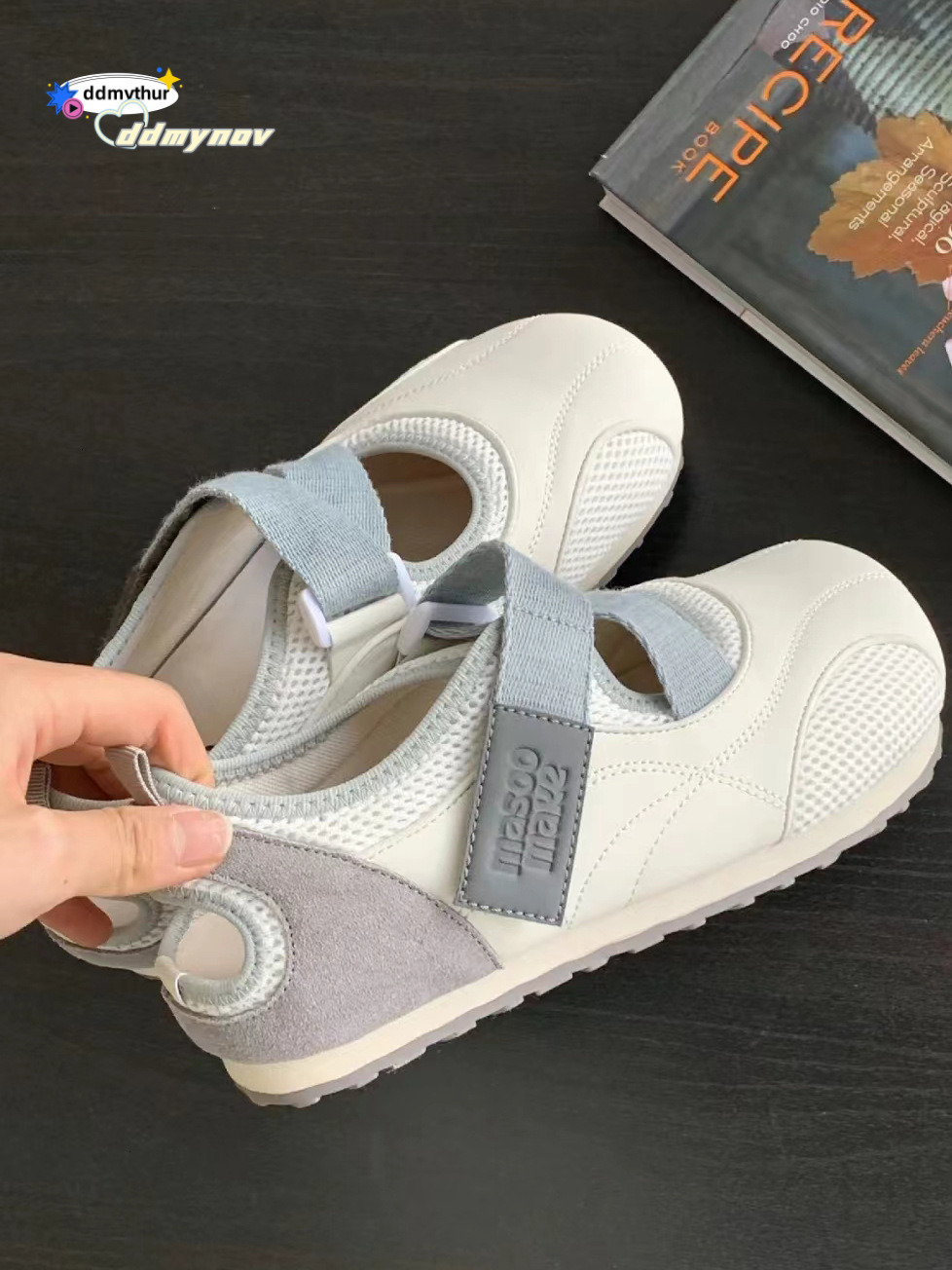 2025 Summer New Ugly Cute Shoes Women's Velcro Mary Jane Shoes Women's Flat Bottom Versatile Casual Shoes Puff Single Shoes ddmynov