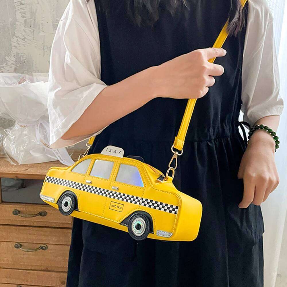 Funny Taxi Design Crossbody Bags For Women Fashion Car Shaped Shoulder Bag Girls Tote Haruku Handbags And Purses 2024