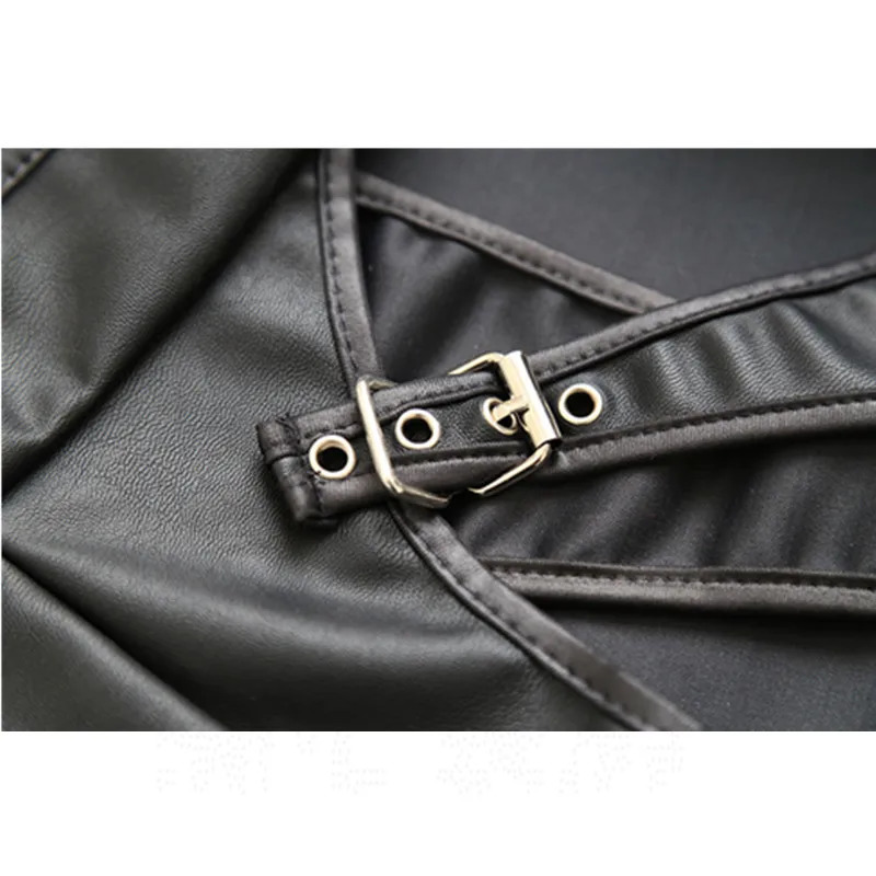 Porn Mini Skirt Sexy Lingerie Black Leather Panties Panty Latex Dress Fetish PVC Erotic Sexy G Strings for Women Bdsm Bondage 250603