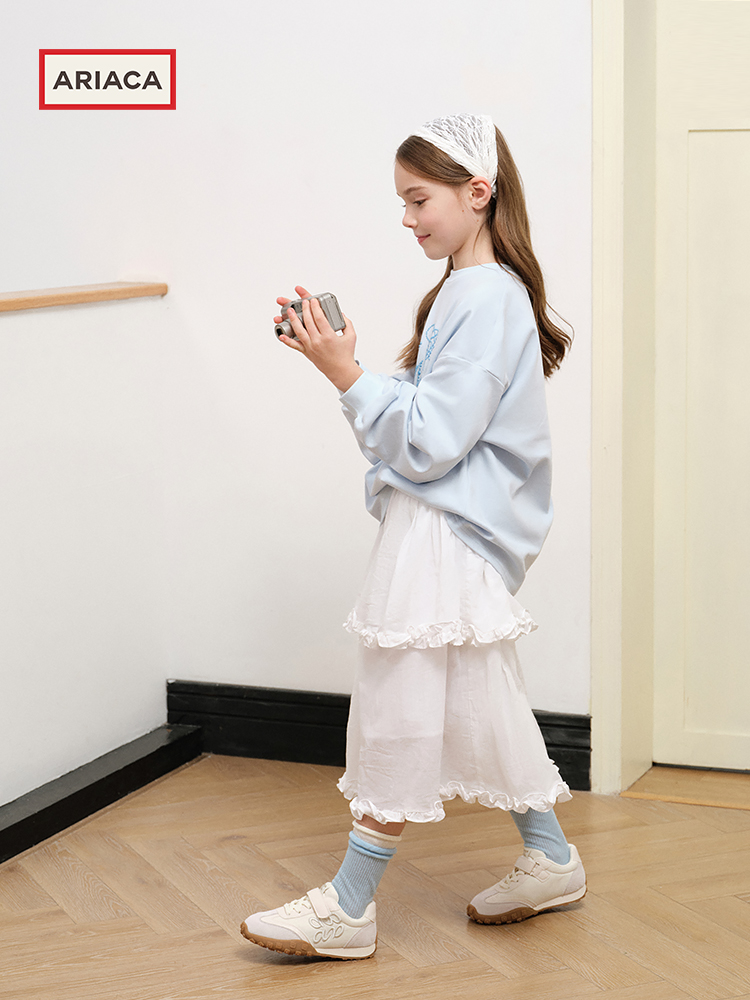 ARIACA Airesu children's sports shoes white girls' shoes 2025 spring new middle and large children's shoes shoes Gump shoes