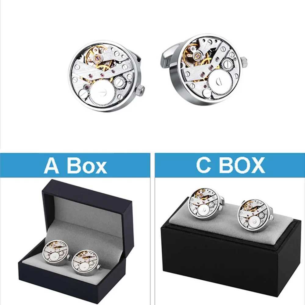 SAVOYSHI Brand Mechanical Watch Movement Cufflinks for Mens Shirt Cuff Functional Watch Mechanism Cuff Links Designer Jewelry W250606