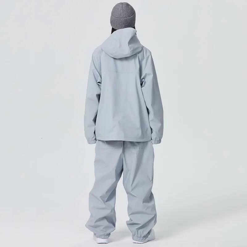 Ddmyoutdoor New Adult Skiing Suites Couple Loose Warm Ski Clothes Winter Windproof Snow Tracksuit Pro Waterproof Snowboard Hoodie Pants Jogging Suit