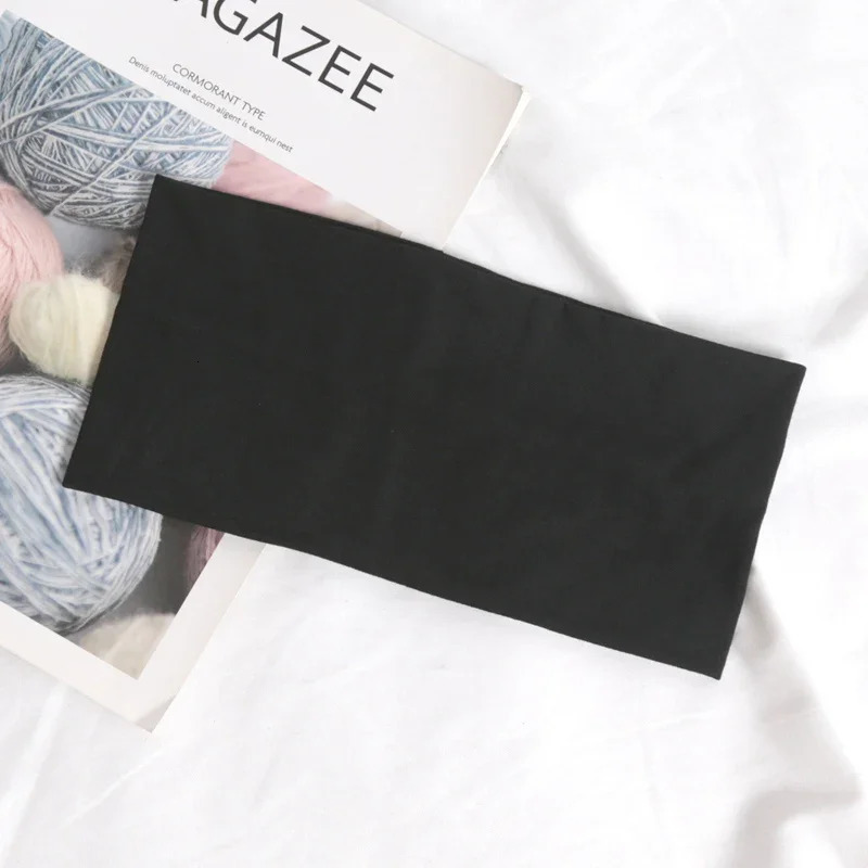 Korean Headband Running Solid Color Wide Elastic Hair Bands Women Men Sport Yoga Hairband Black Soft Wash Face Makeup Headwrap 250529