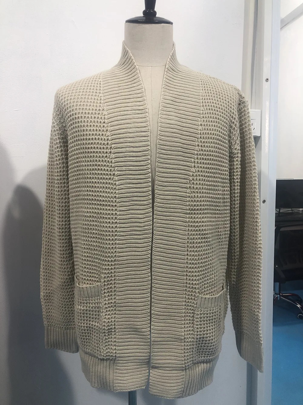 Mens Clothing Fashion Casual Long Sleeved Lapel Knitted Sweater Mens Outerwear 250605