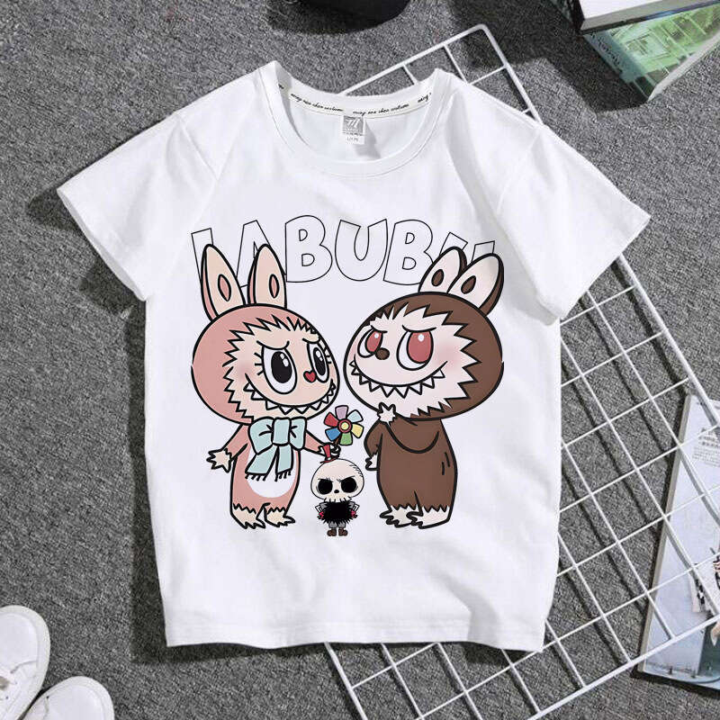 Summer Labubu Anime Merchandise Short Sleeve Unisex Two-Dimensional Trendy T-Shirt Casual Versatile Top labubus labubu doll