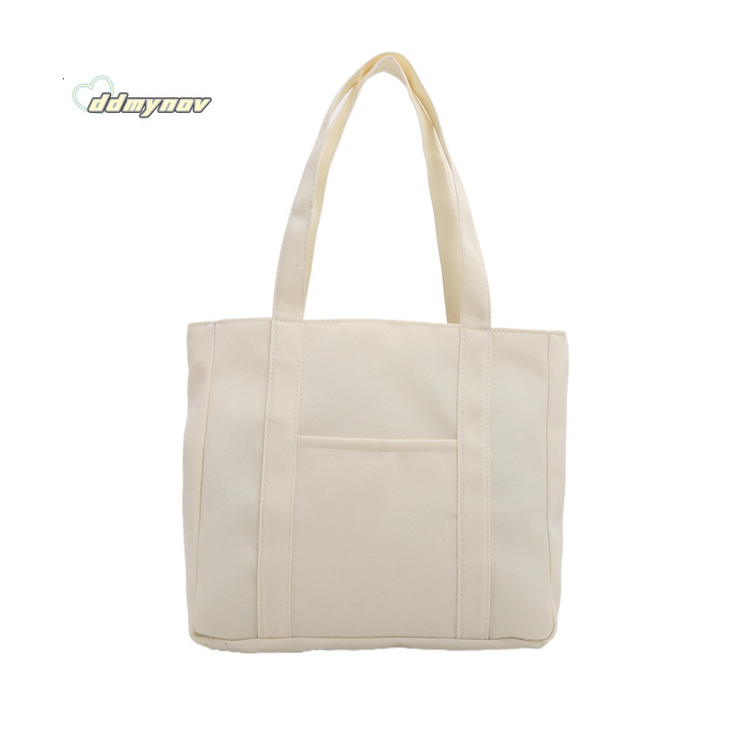 Fashion Canvas Large Capacity Tote 2025 Summer Trend New Shoulder Student Simple Commuter Women's Bag ddmynov
