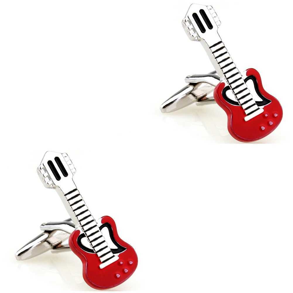 4 Styles TZG Fashion Music Cufflinks Men Cuff Links Guitar 1 Pair Shipping W250606