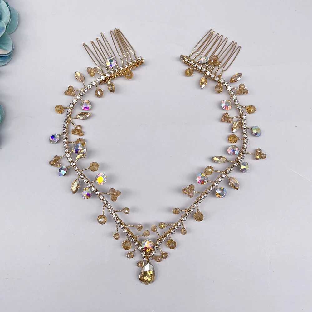 DZ217 Vintage Trend Rhinestone Head Chain Forehead Headband Indian African Bohemian Hair Accessories Crystal Tiara Headdress Z250605