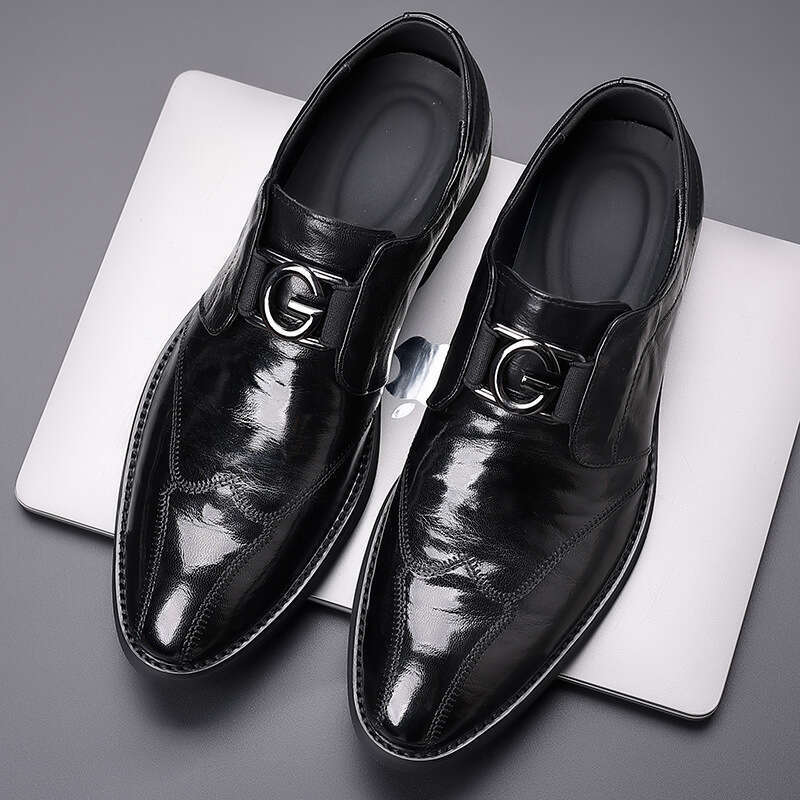 New Handmade for Men Business Formal Genuine Leather British Casual High-end Slip-on Sheepskin Men's Shoes