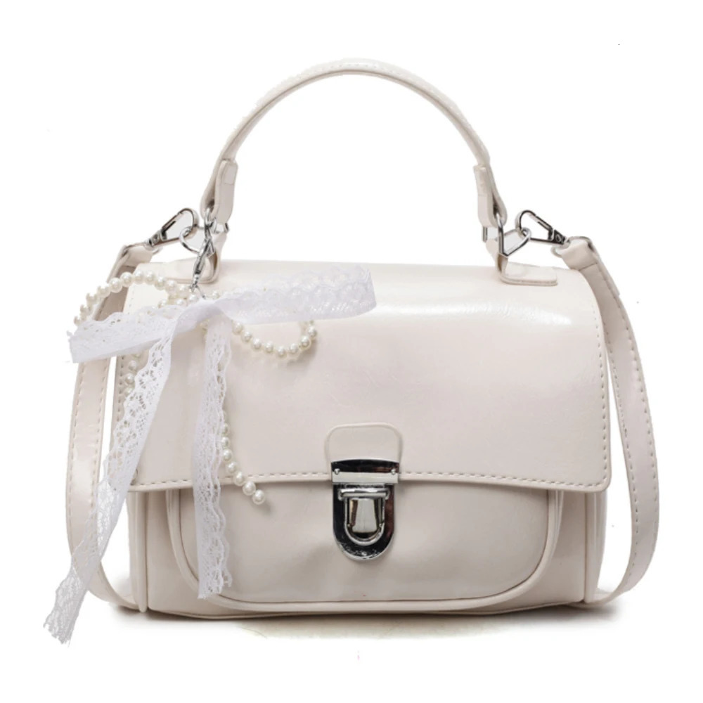 Glossy PU Buckle Crossbody Bag for Women Korean Simple Large Capacity Casual All-Match One Shoulder Bags Commute Handbags 250605