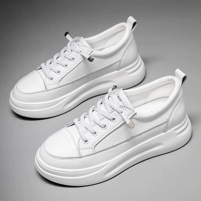 Thick Casual Shoes Soled Sneakers With Hidden Wedge Casual For Women Versatile Sports Shoes Korean Style Slip On White Shoes Ddmysaturn