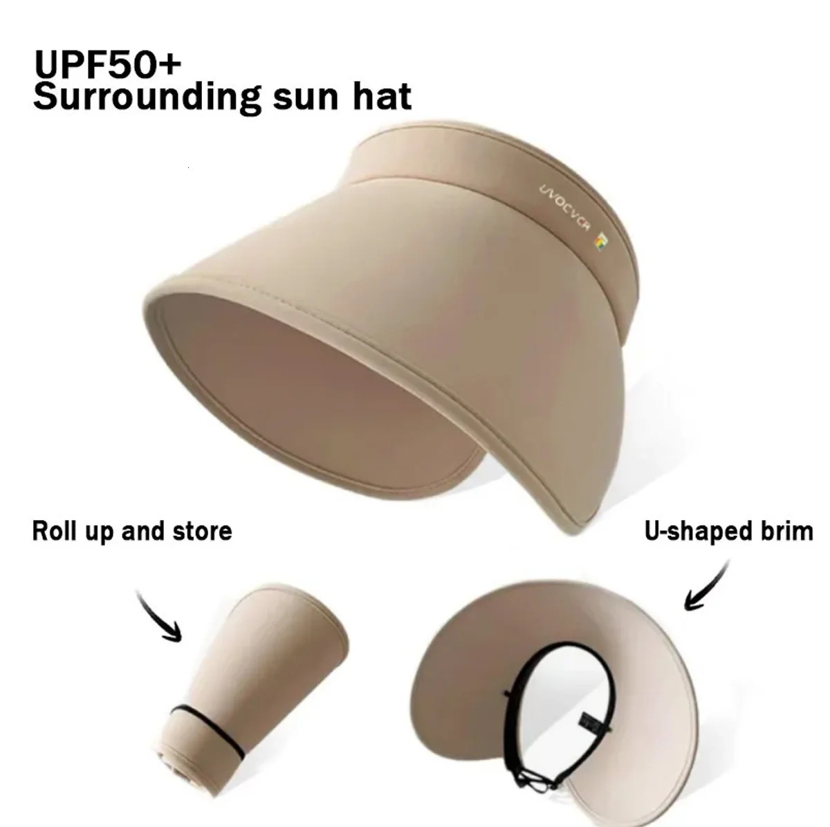 1Wide Brim Sun Hat Womens Large Uv Protection Golf Beach Korean n 250603