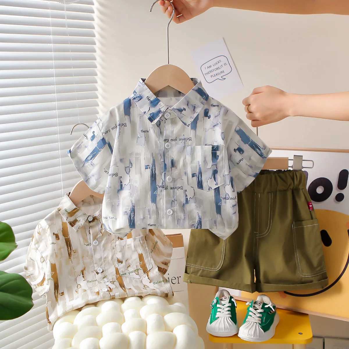 Boys Clothing Sets Summer 2025 Children Fashion Shirts Shorts 2pcs Party Suit For Baby Short Outfits Kids Tracksuits Toddler 5Y R250606