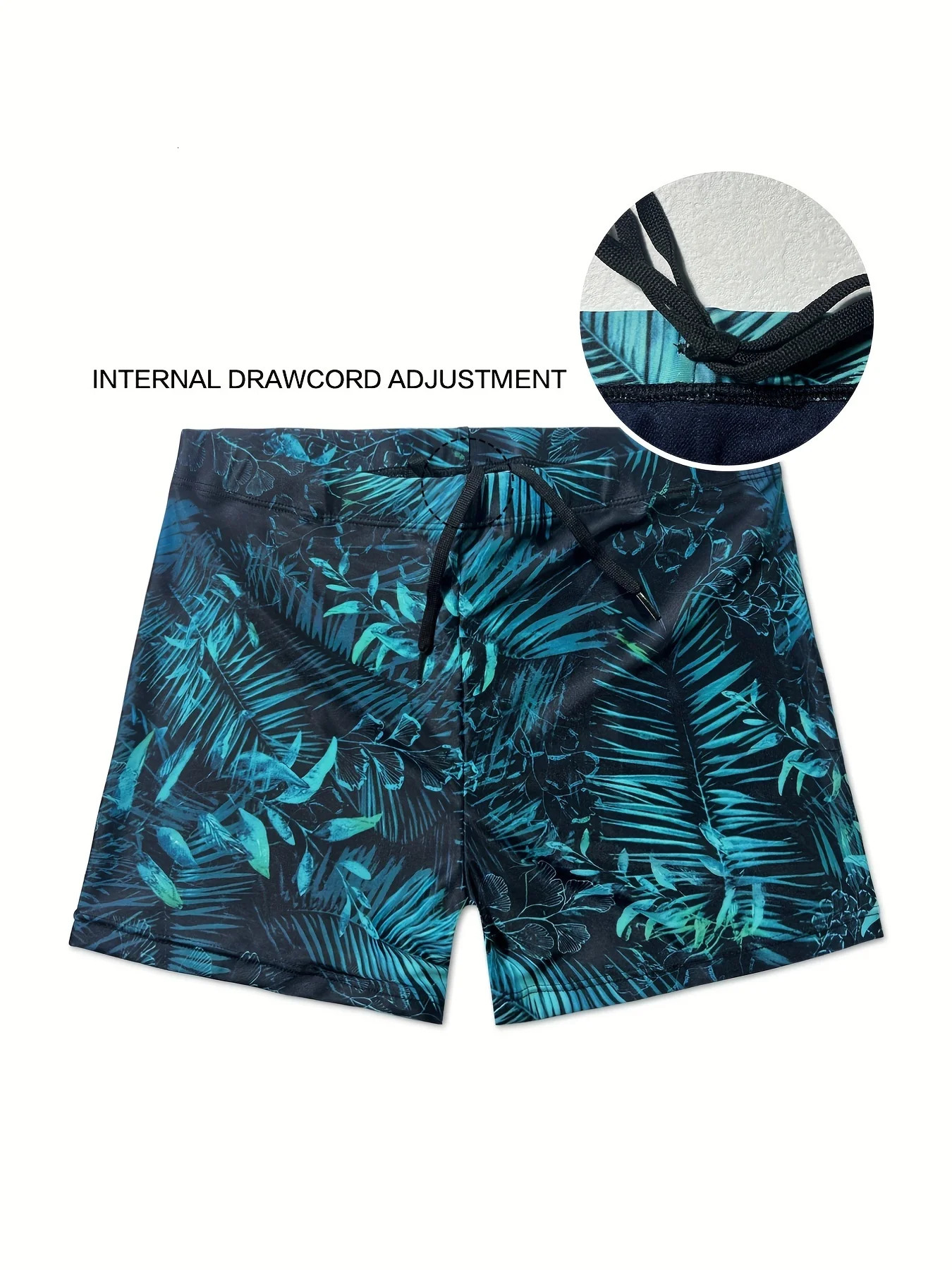 Mens Boxer Tropical Print Racing Anti-Embarrassment Reduction Resistance Classic Professional Swimming Trunks 250530