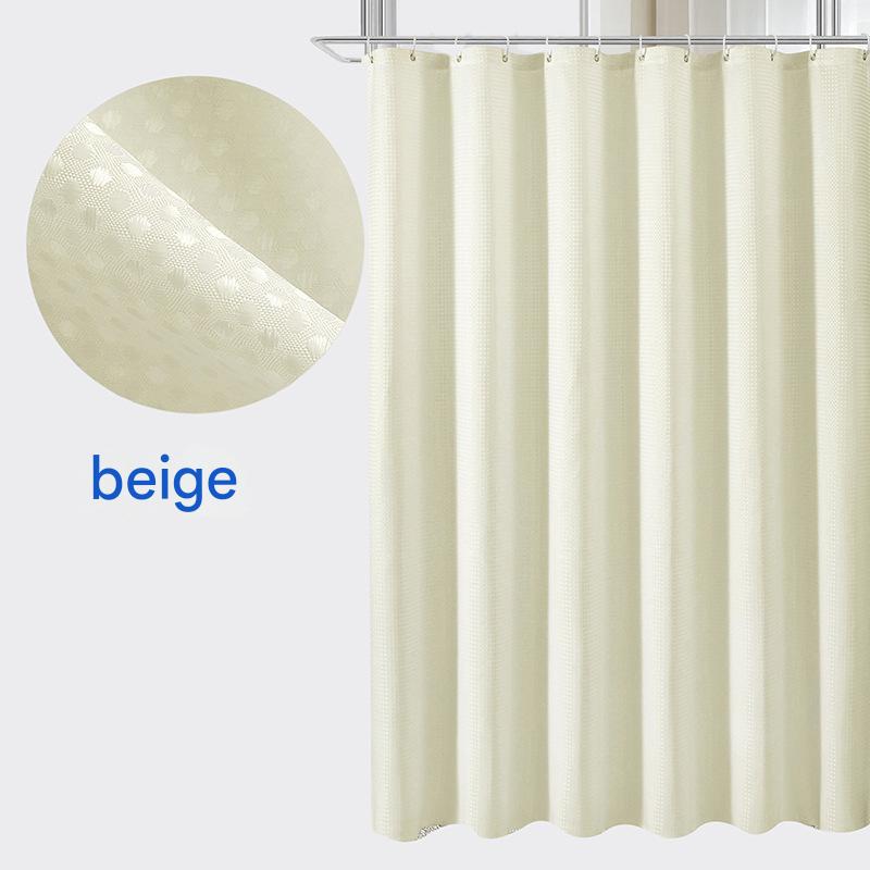 B354 plain waffle waterproof and mildew-proof polyester shower curtain bathroom curtain toilet partition curtain shower curtain