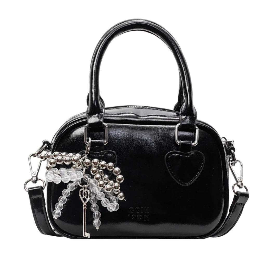 Summer Square Glossy Handbags for Women Female Simple High Grade Solid Color Zipper One Shoulder Bag Commute Crossbody Bags 250605