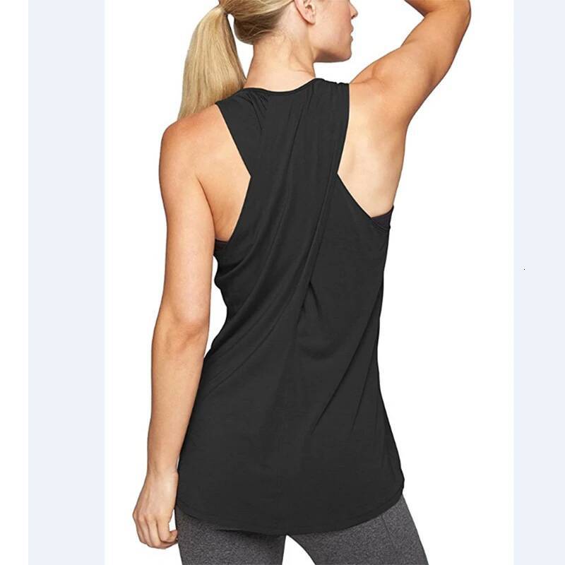 2025 New Women's Cross Back Yoga Shirt Racerback Workout Active Tank Top Gym sports vest Sleeveless shirt Fiess