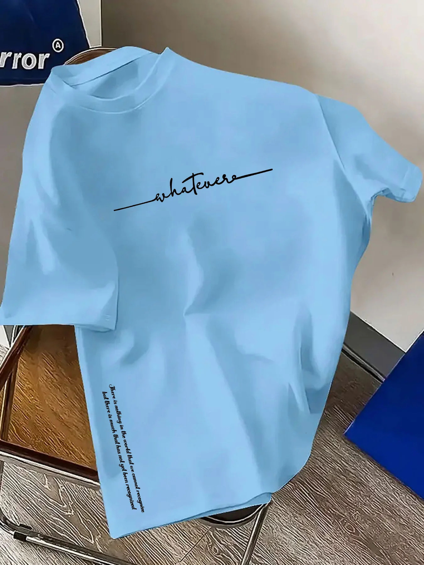 Mens Summer 100% Cotton Fashionable Casual Sports Loose Plus Size Simple Letter Printed Round Neck Short Sleeve T-shirt Top 250530