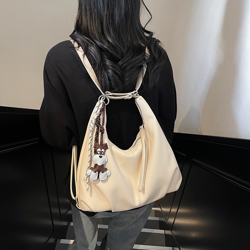 designer Niche Pleated Stylish Tote Bag for Women 2025 New Large Capacity Shoulder Crossbody Tote Bag Commuter Backpack