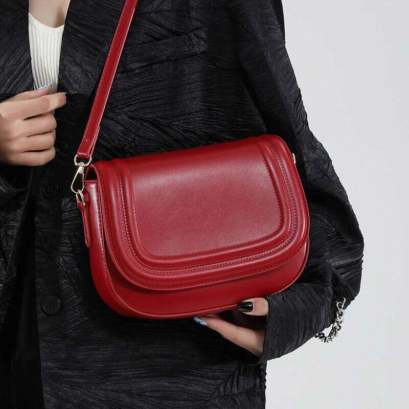 Bags For Women Saddle Crossbody 2025 Trend Designer Underarm Shoulder Bag PU Leather Ladies Handbags And Purses