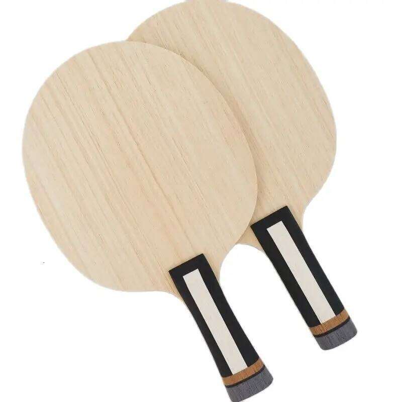CNF-White Carbon Table Tennis Racket cellulose nanofiber, FL Handle or ST Handle, PingPong Blade, Fast Attack, High Elasticity