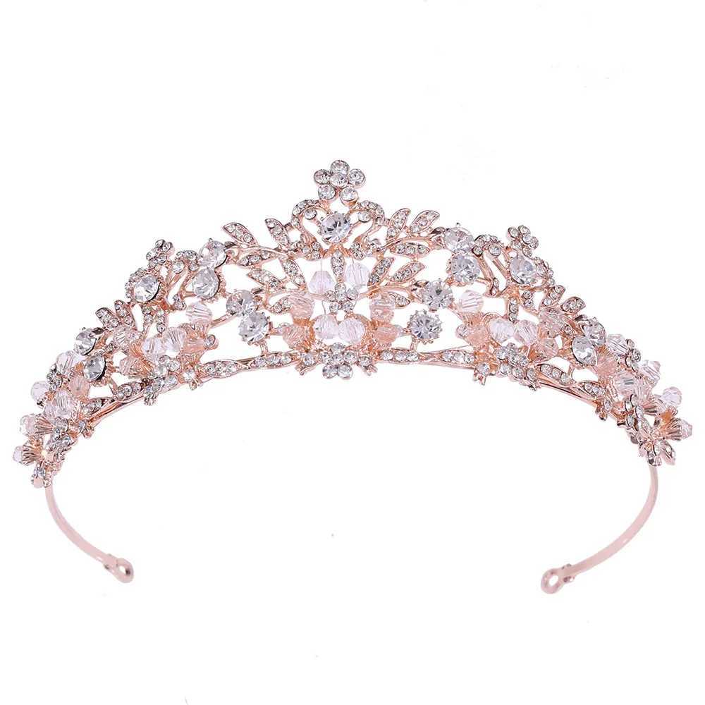 Baroque Luxury Crystal Bridal Tiaras Cubic Zircon Crown Rhinestone Pageant Diadem Headpieces Wedding Hair Accessories Z250605
