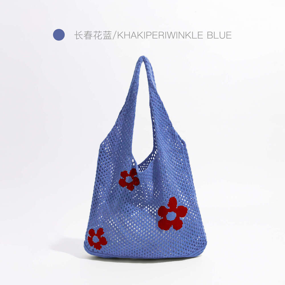 Knitted Summer Versatile Large Capacity Shopping Simple Woven Mesh Hollow Women's Shoulder Bag B5