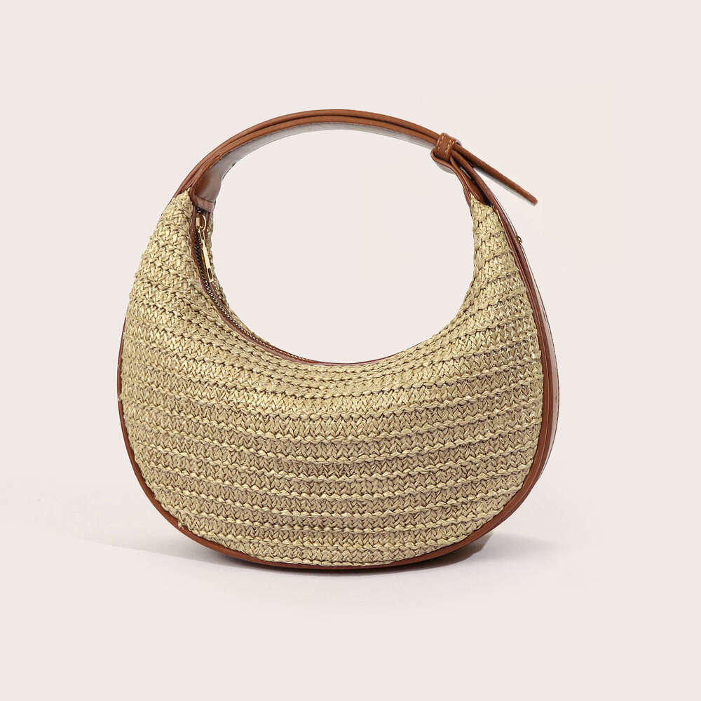 Summer New Style Woven Moon Versatile Shoulder Underarm for Women Niche Crossbody Bag Lightweight