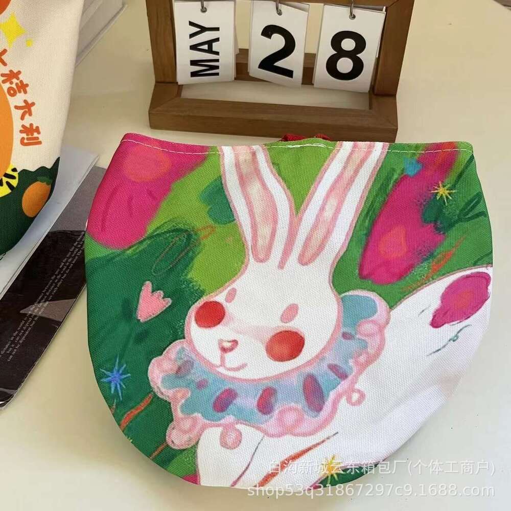 Bucket Handheld Outdoor Ins Canvas Cute Print Girl Phone Women's Bag