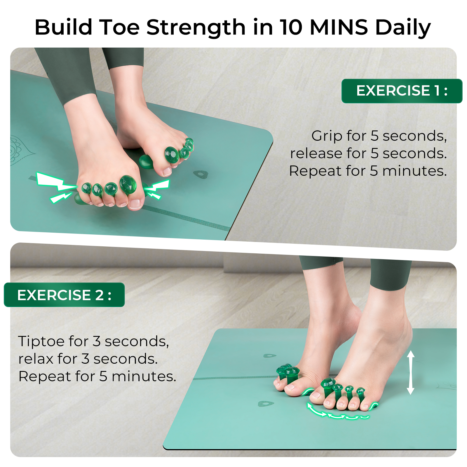 Toe Separators Thicker More Durable Dr. Recommended Correct Foot Bunion Pain Plantar Fasciitis Toe Straightener for Functional Athletic Mobility Large