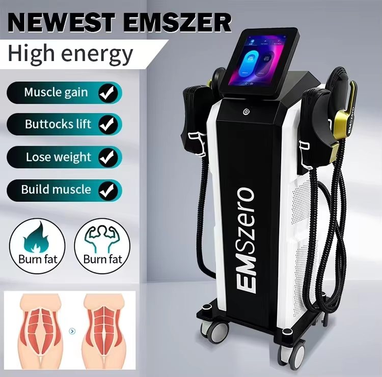 New Ems Rf 4 Handles Muscle Training Ems Muscle Stimulator Body Slimming Fat Burning Ems Sculpt Slimming Shape Body Build Muscle Fat Burn Body Contour