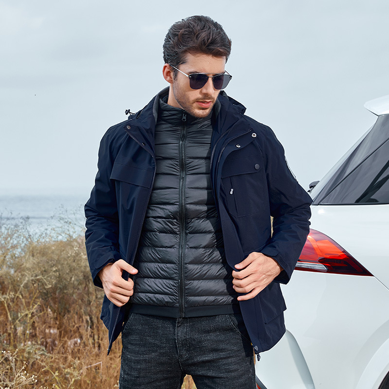 Ddmyoutdoor Outdoor Autumn And Winter Assault Two Piece Set Three In One Detachable Down Liner Warm Jacket Couple Hiking Suit Jackets